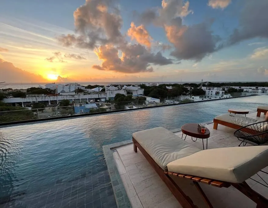Kaab South Beach - Beautiful Big Studio - Rooftop Pool Ocean View 普拉亚卡门 墨西哥